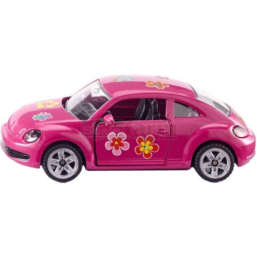 VW Beetle - Pink with Flower Stickers