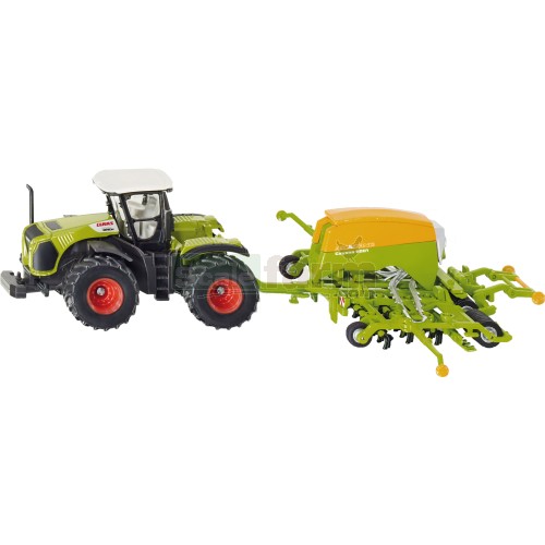 CLAAS Xerion 5000 Tractor with Amazone Cayena 6001 Seeder