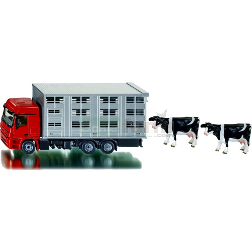Mercedes Benz Actros KA-BA Livestock Transporter and Two cows