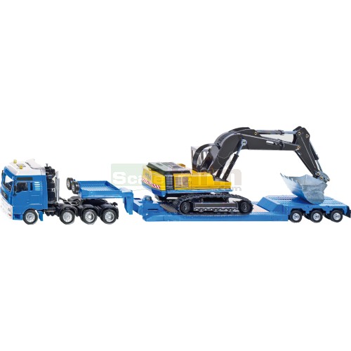 MAN Heavy Haulage Transporter With Excavator on Low Loader