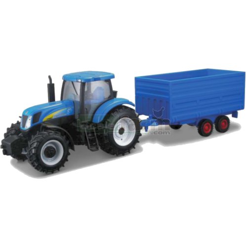 New Holland T7040 Tractor and Hay Trailer