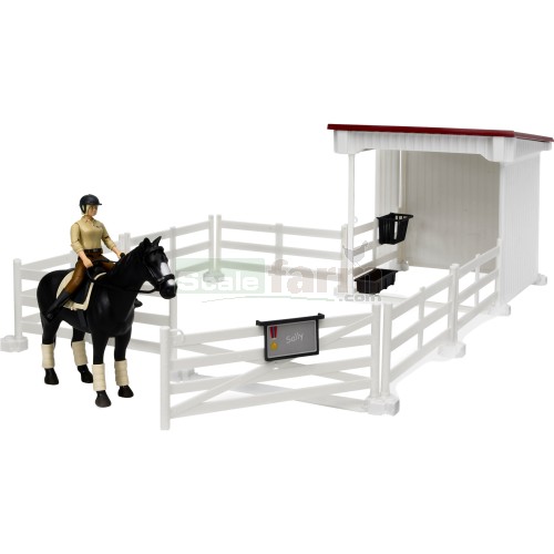 Paddock, Shelter, Horse and Rider Set