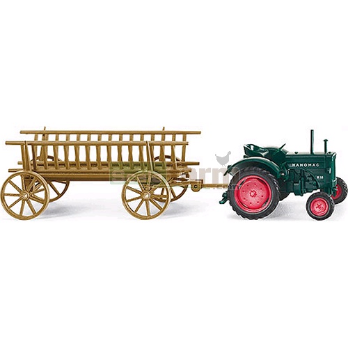 Hamomag Vintage Tractor With Open Sided Trailer