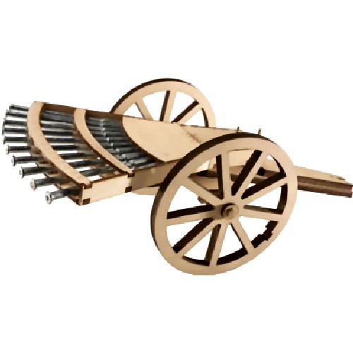Da Vinci Wood Model Kit - Multiple Barrel Gun