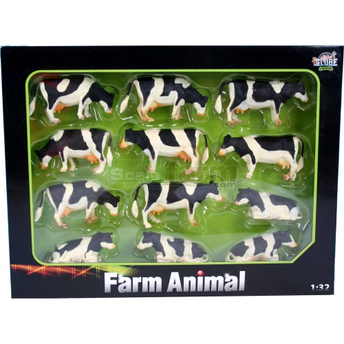 Black and White Cows (12 pack)
