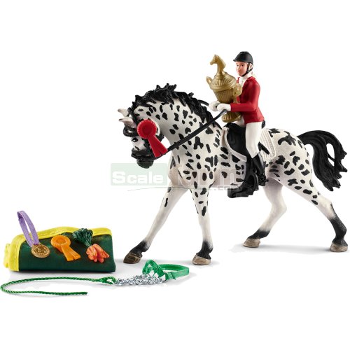 Knabstrupper Mare with Rider and Show Accessories Set