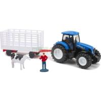 Preview New Holland T7.270 Tractor with Livestock Trailer and Accessories