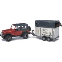 Preview Jeep Wrangler Unlimited with Horse Trailer and Horse