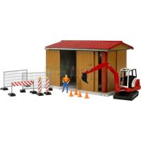 Preview Construction Machine Building with Schaeff Mini Excavator and Accessories
