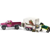 Preview Pickup with Horse Box, Horse, 2 Figures and Accessories Set