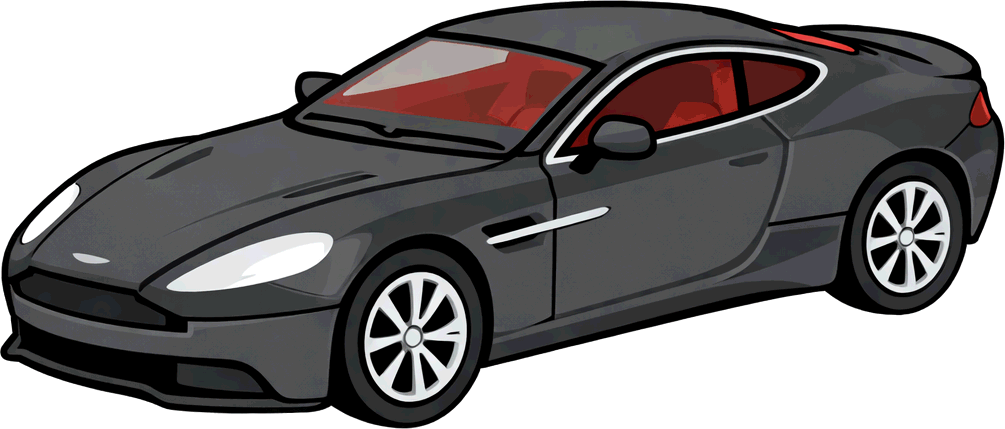 Scale model sports cars
