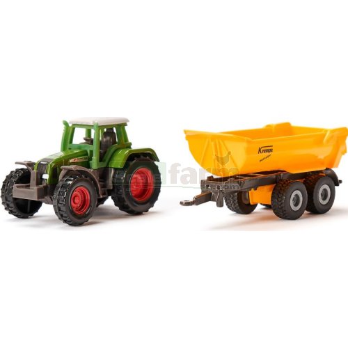Fendt Favorit 930 Tractor with Krampe Half Pipe Trailer