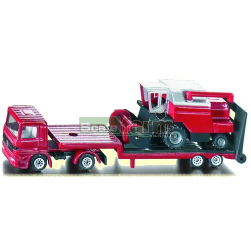 Low Loader with Combine Harvester