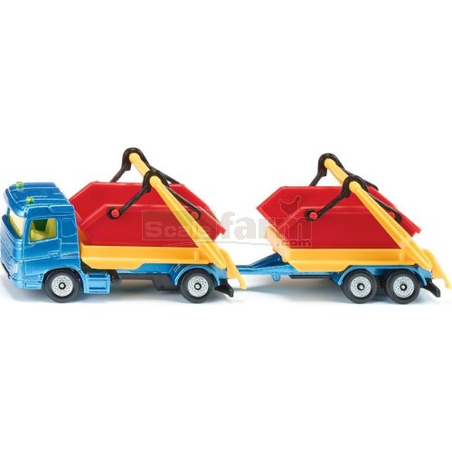 HGV with Skip and Trailer