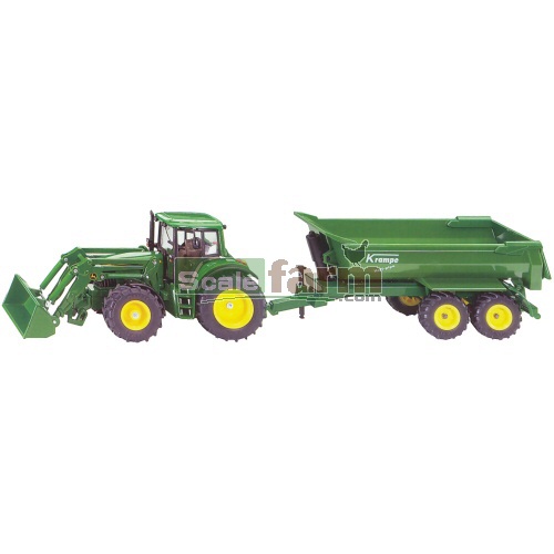 John Deere 6820 Tractor with Front Loader and Trailer
