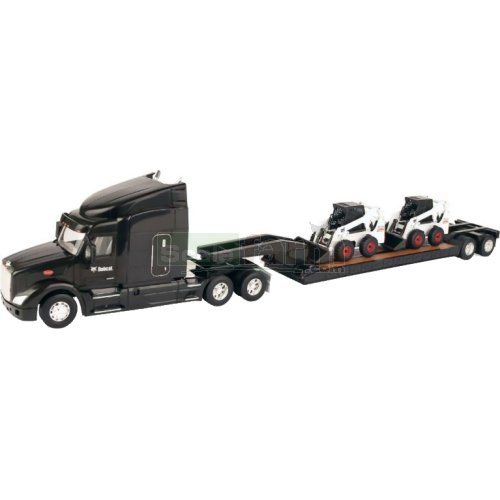 Peterbilt 579 with Lowloader and 2 Bobcat S450 Skidsteer Loaders