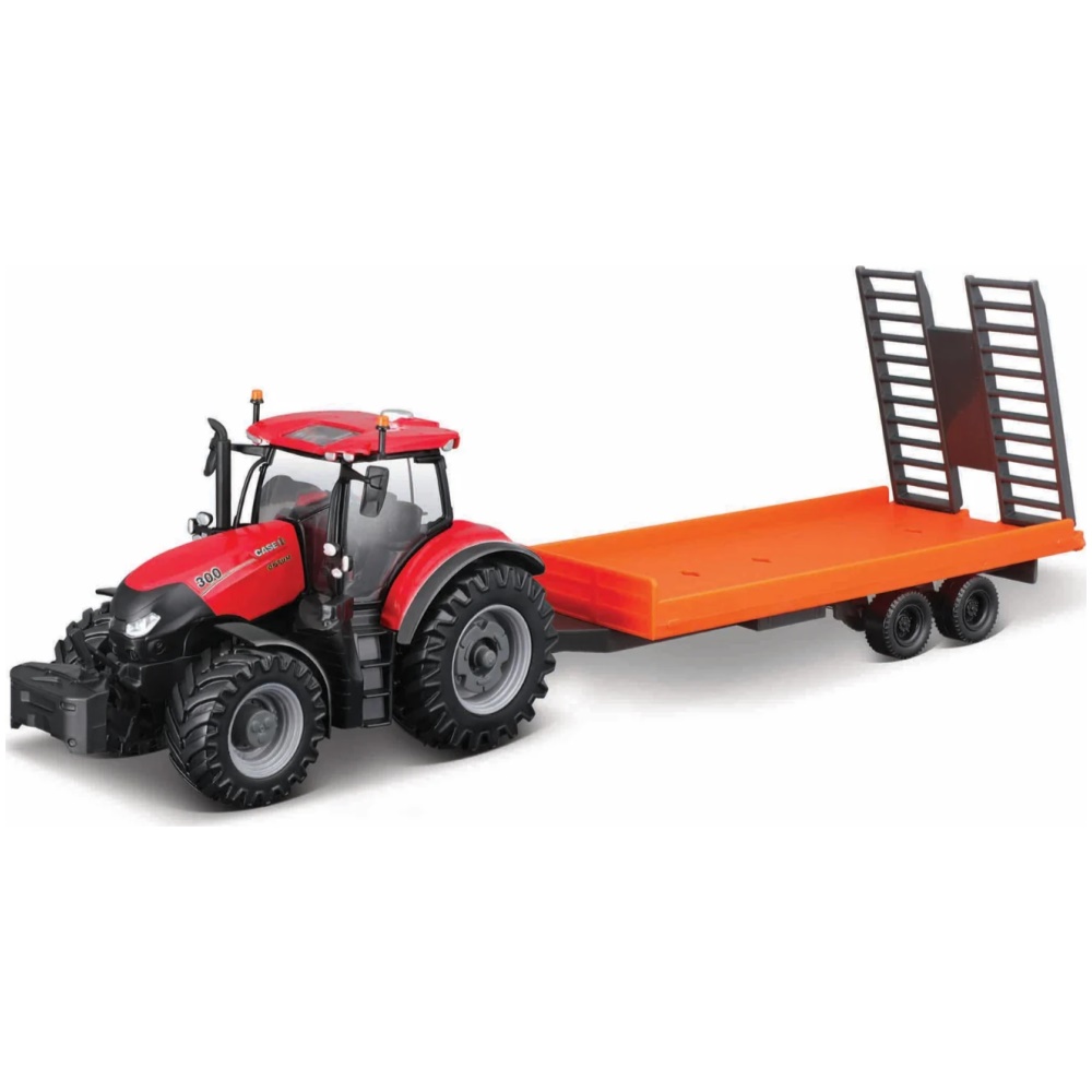 Case IH Optum CVX 300 Tractor with Bale Trailer
