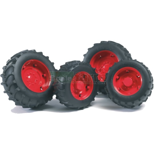 Twin Tyres With Red Rims - 02000 Series