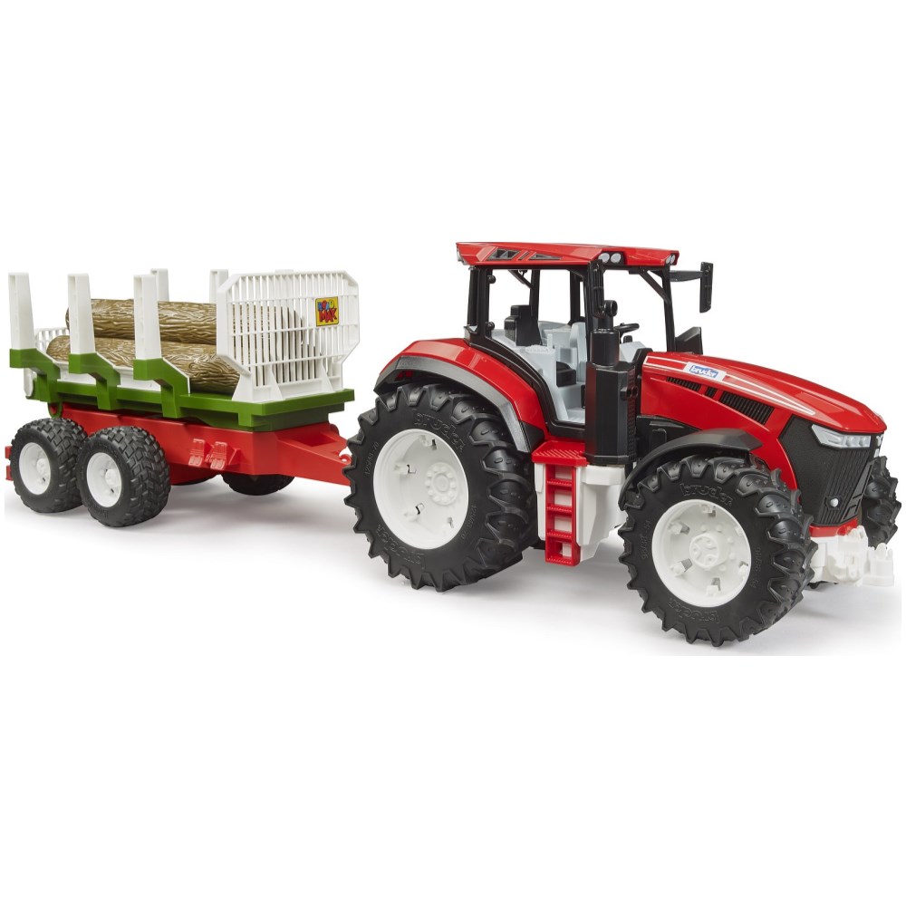Roadmax Tractor with Forestry Trailer and 3 Trunks