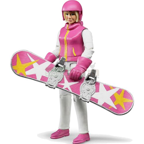 Snowboarder with Accessories