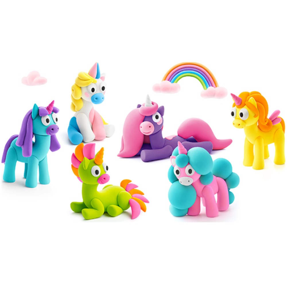 Hey Clay Rainbow Unicorns - Large