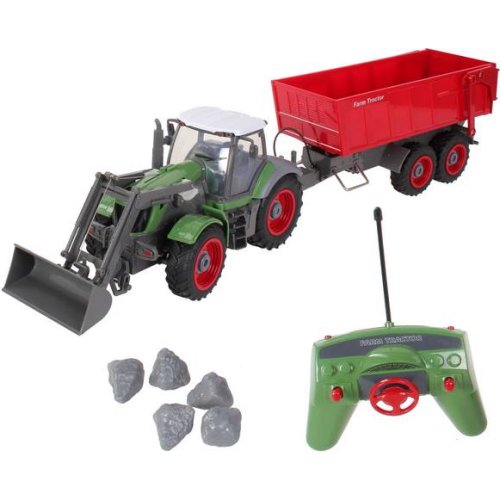Radio Controlled Farm Tractor with Front Loader and Trailer