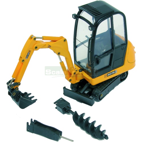 JCB 8016 Mini Excavator Set with 3 Attachments