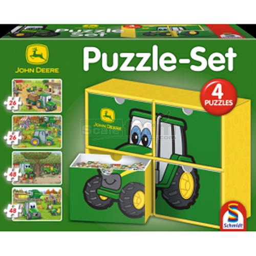 John Deere Puzzle Set with 4 Jigsaws