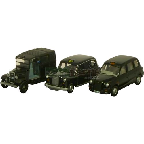 Black Cab Taxi 3 Car Set