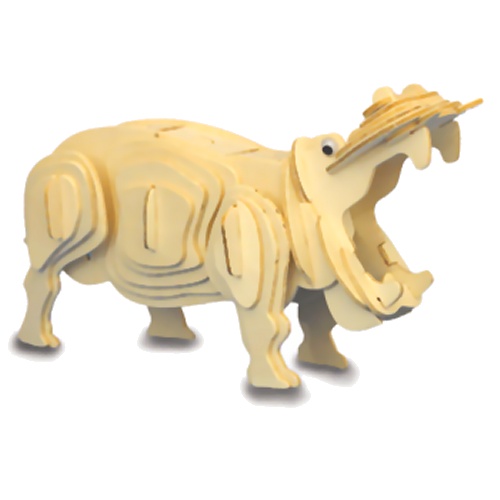 Quay M019 Hippopotamus Woodcraft Construction Kit