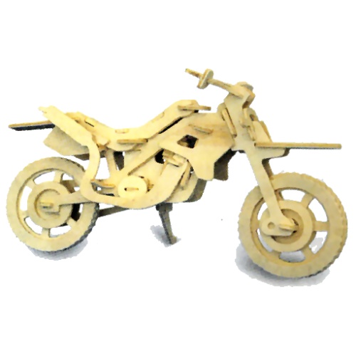 Cross-Country Motorbike Woodcraft Construction Kit (Quay P022)