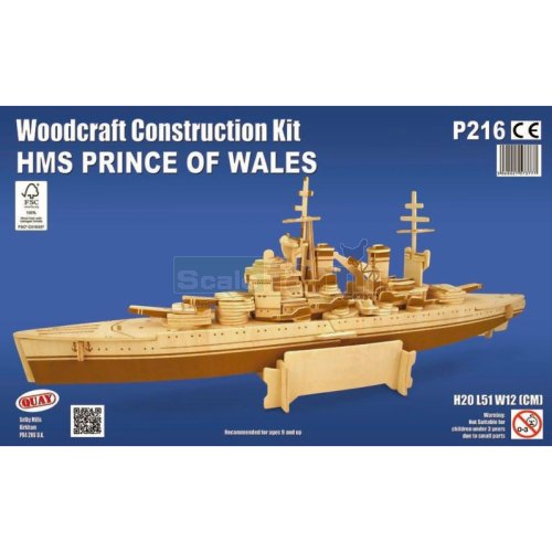 Quay P216 HMS Prince of Wales Woodcraft Construction Kit