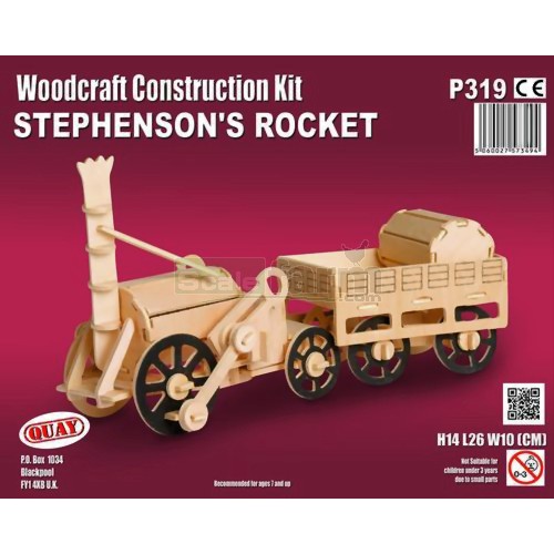 Quay P319 Stephenson's Rocket Woodcraft Construction Kit