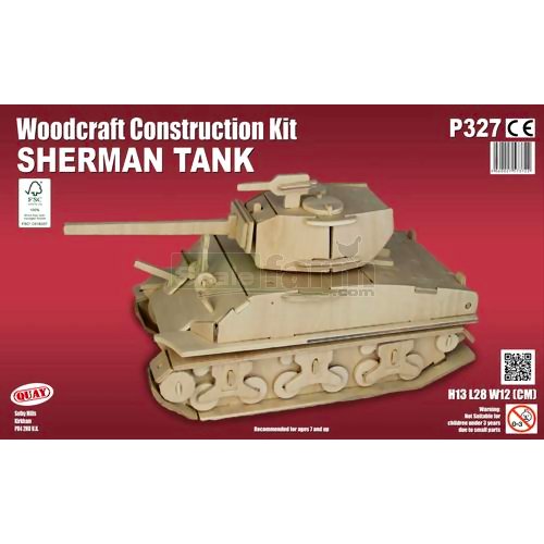 Quay P327 Sherman Tank Woodcraft Construction Kit
