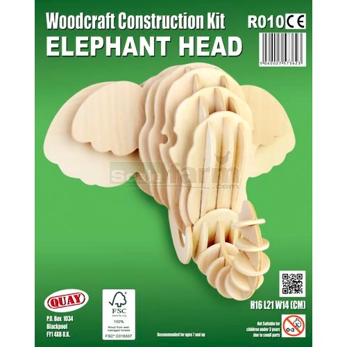 Quay R010 Elephant Head Woodcraft Construction Kit