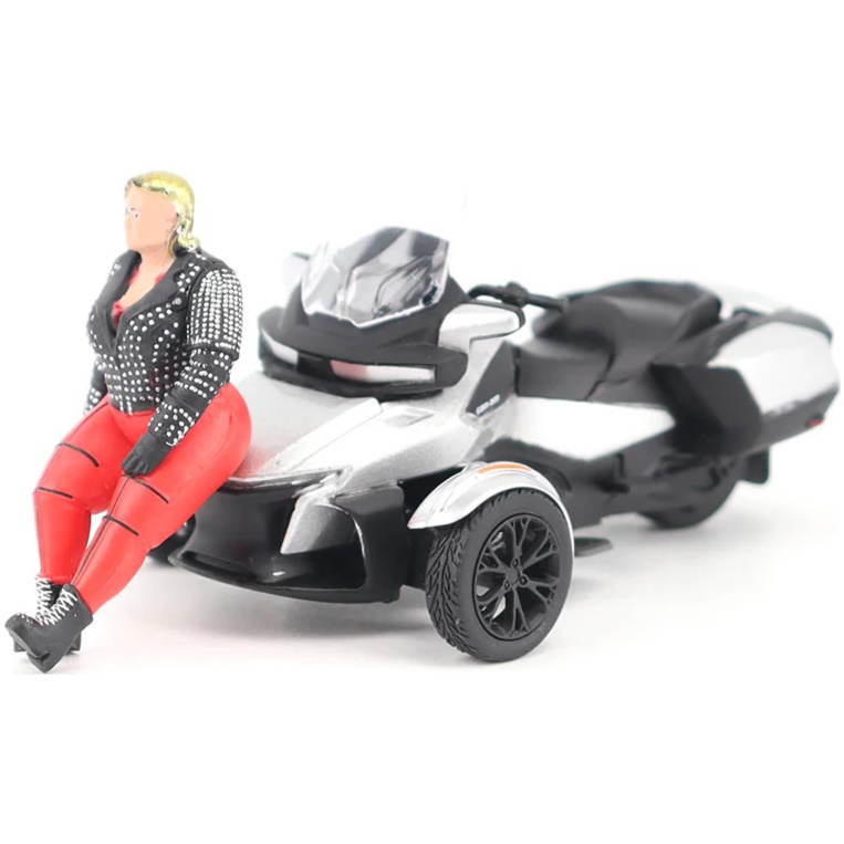 CAN-AM Spyder RT Trike with Figure - White/Black