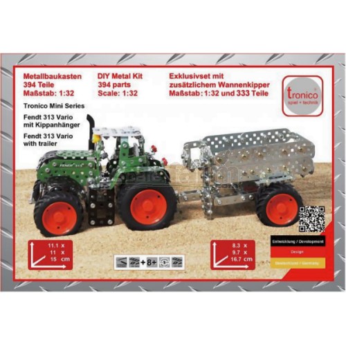 Fendt 313 Vario Tractor and Trailer Construction Kit