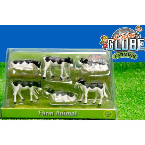 Black and White Calves (Pack of 6)