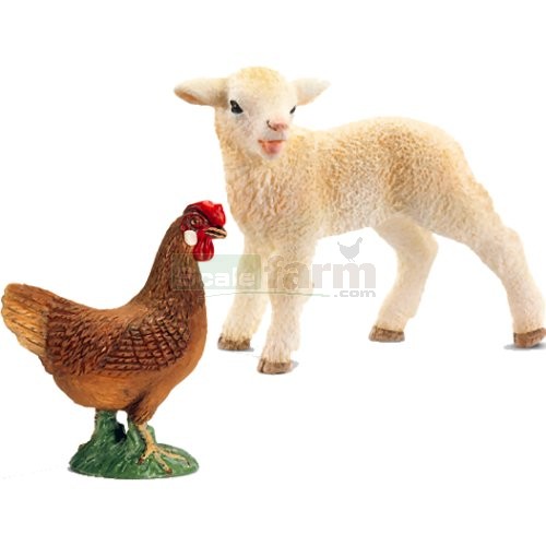 Farm Life Babies - Lamb and Hen (Set 4)
