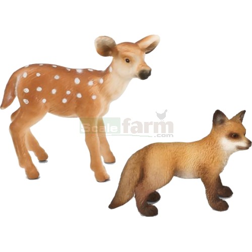 Wild Life Babies - Deer and Fox (Set 4)