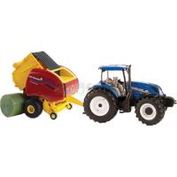 New Holland T6.180 Tractor with New Holland Roll-Belt 560 Baler (Standard)