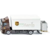 MAN Truck with Box Body, Tail Lift and Grid Box - UPS