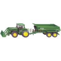 Preview John Deere 6820 Tractor with Front Loader and Trailer
