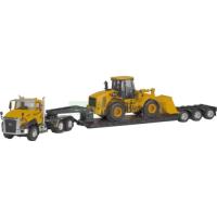 Preview CAT CT660 Day Cab and Trail King Lowboy Trailer with CAT 950H Wheel Loader