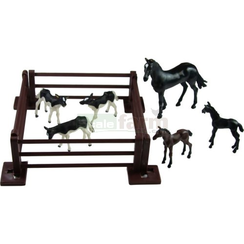 Horse and Baby Animals Set