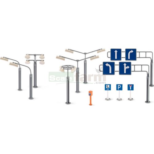 Siku World Road Signs and Street Lamps Accessory Set