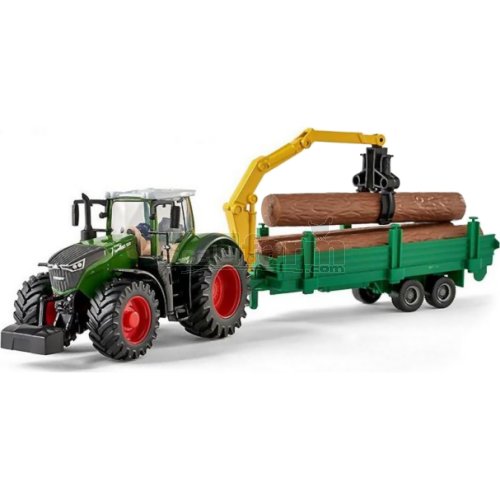 Fendt 1050 Vario Tractor with Tree Forwarder and Logs