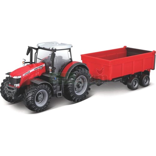 Massey Ferguson 8740S Tractor and Tipping Trailer