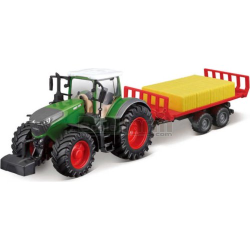 Fendt 1050 Vario Tractor with Bale Trailer