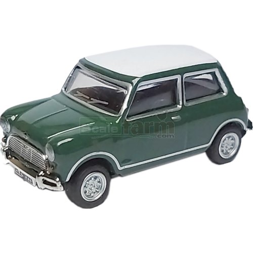 Classic Mini Cooper - Dark Green / White Roof